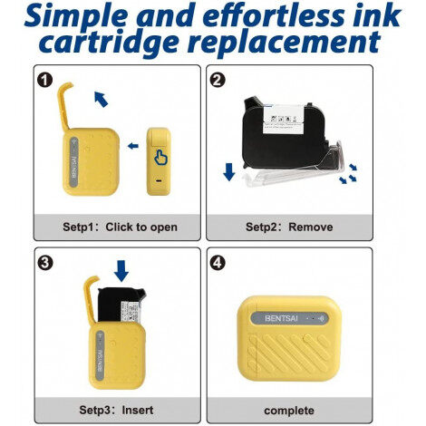 BENTSAI B10 Yellow Mini Handheld Printer - 1 Pack